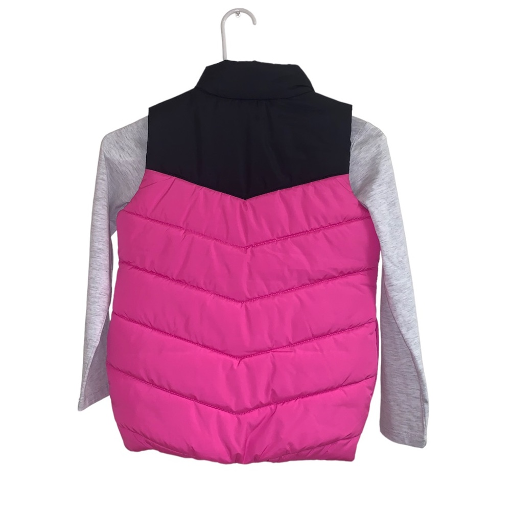 PUMA Girl's 2 Piece Set Quilted Vest Long Sleeve T-Shirt S (7/8) NEW - Picture 2 of 8